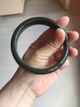 Load image into Gallery viewer, 64.6mm certified 100% Natural dark green/black meteorite Stellar Night sky nephrite bangle HN165-5034