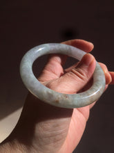 Load image into Gallery viewer, 54.7mm certified 100% natural type A light green/purple/yellow (FU LU SHOU) chubby round cut jadeite jade bangle BG70-2939