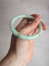 Load image into Gallery viewer, 54mm Certified Type A 100% Natural fresh light green yellow with sunny green flying flowers round cut Jadeite Jade bangle C91-2827