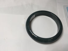 Load image into Gallery viewer, 56.7mm Certified Type A 100% Natural dark green/blue/gray/black Guatemala Jadeite bangle PJ143-1473