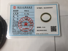 Load image into Gallery viewer, 64.6mm certified 100% Natural dark green/black meteorite Stellar Night sky nephrite bangle HN165-5034