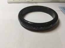 Load image into Gallery viewer, 64.6mm certified 100% Natural dark green/black meteorite Stellar Night sky nephrite bangle HN165-5034