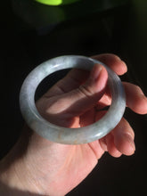 Load image into Gallery viewer, 54.7mm certified 100% natural type A light green/purple/yellow (FU LU SHOU) chubby round cut jadeite jade bangle BG70-2939