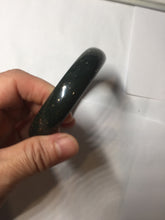 Load image into Gallery viewer, 64.6mm certified 100% Natural dark green/black meteorite Stellar Night sky nephrite bangle HN165-5034