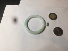 Load image into Gallery viewer, 35-38mm Type A 100% Natural sunny green/white Jadeite Jade kids bangle /scarf button group BF100