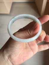 Load image into Gallery viewer, 49mm certified 100% natural Type A icy watery light green/white/purple oval jadeite jade bangle BN40-2854