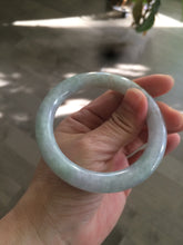 Load image into Gallery viewer, 54.7mm certified 100% natural type A light green/purple/yellow (FU LU SHOU) chubby round cut jadeite jade bangle BG70-2939