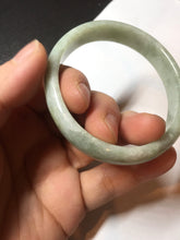 Load image into Gallery viewer, 52mm certified Type A 100% Natural light green oval Jadeite Jade bangle BM94-4461
