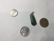 Load image into Gallery viewer, 100% Natural type A icy watery dark green/black Jadeite Jade blessed melon pendant PC124-2