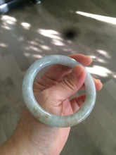 Load image into Gallery viewer, 54.7mm certified 100% natural type A light green/purple/yellow (FU LU SHOU) chubby round cut jadeite jade bangle BG70-2939