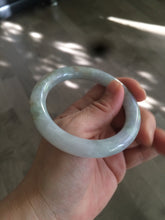 Load image into Gallery viewer, 54.7mm certified 100% natural type A light green/purple/yellow (FU LU SHOU) chubby round cut jadeite jade bangle BG70-2939