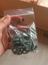 Load image into Gallery viewer, 16.9mm Size 6 1/2 100% natural type A dark green blue black gray Guatemala jadeite band ring group PE12