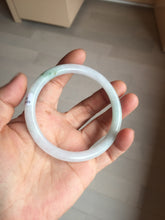 Load image into Gallery viewer, 60.4mm Certified Type A 100% Natural light green white purple round cut jadeite Jade bangle B259-3206
