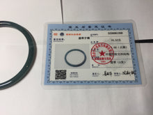 Load image into Gallery viewer, 60.3mm Type A 100% Natural icy black(冰乌鸡) blue gray Guatemala Slim Round Cut Jadeite Bangle PJ154-1358