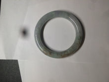 Load image into Gallery viewer, 54.7mm certified 100% natural type A light green/purple/yellow (FU LU SHOU) chubby round cut jadeite jade bangle BG70-2939