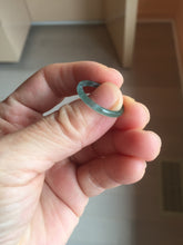 Load image into Gallery viewer, 16.9mm Size 6 1/2 100% natural type A dark green blue black gray Guatemala jadeite band ring group PE12