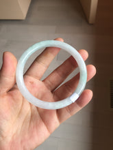 Load image into Gallery viewer, 60.4mm Certified Type A 100% Natural light green white purple round cut jadeite Jade bangle B259-3206