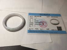 Load image into Gallery viewer, 56.5mm certified Type A 100% Natural purple white green Jadeite Jade bangle AJ80-1266