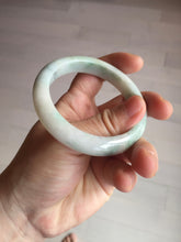 Load image into Gallery viewer, 54.5mm Certified 100% natural Type A sunny green/white jadeite jade bangle BM31-0361