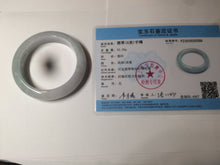 Load image into Gallery viewer, 52mm Certified Type A 100% Natural light green/purple Jadeite Jade bangle Q127-0309