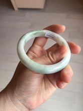 Load image into Gallery viewer, 54.5mm Certified 100% natural Type A sunny green/white jadeite jade bangle BM31-0361