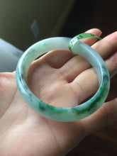 Load image into Gallery viewer, 52.5mm Certificated Type A100% sunny green/dark green Jadeite Jade bangle F06-5007