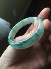Load image into Gallery viewer, 52.5mm Certificated Type A100% sunny green/dark green Jadeite Jade bangle F06-5007