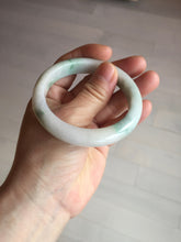 Load image into Gallery viewer, 54.5mm Certified 100% natural Type A sunny green/white jadeite jade bangle BM31-0361