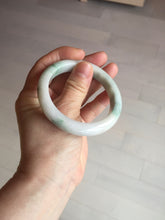 Load image into Gallery viewer, 54.5mm Certified 100% natural Type A sunny green/white jadeite jade bangle BM31-0361