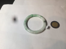 Load image into Gallery viewer, 35-38mm Type A 100% Natural sunny green/white Jadeite Jade kids bangle /scarf button group BF100
