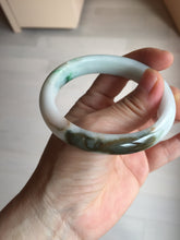 Load image into Gallery viewer, 53.5mm 100% natural certified sunny green brown pink oval jadeite jade bangle BN29-8348