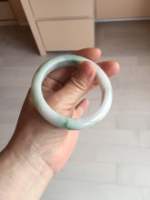 Load image into Gallery viewer, 54.5mm Certified 100% natural Type A sunny green/white jadeite jade bangle BM31-0361