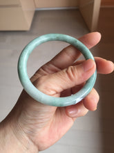 Load image into Gallery viewer, 59.5mm Certified Type A 100% Natural light green round cut jadeite Jade bangle PB257-3256