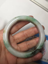 Load image into Gallery viewer, 57mm certified 100% natural type A sunny green/purple/yellow jadeite jade bangle BN101-7704