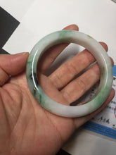 Load image into Gallery viewer, 57mm certified 100% natural type A sunny green/purple/yellow jadeite jade bangle BN101-7704
