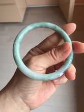 Load image into Gallery viewer, 59.5mm Certified Type A 100% Natural light green round cut jadeite Jade bangle PB257-3256