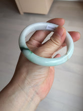 Load image into Gallery viewer, 53.5mm 100% natural certified sunny green brown pink oval jadeite jade bangle BN29-8348