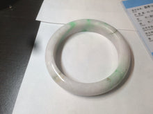 Load image into Gallery viewer, 61.8 mm certified type A 100% Natural sunny green/purple/white Jadeite Jade bangle AX103-5428