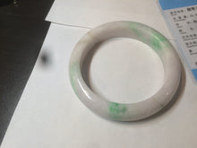 Load image into Gallery viewer, 61.8 mm certified type A 100% Natural sunny green/purple/white Jadeite Jade bangle AX103-5428