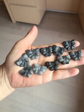 Load image into Gallery viewer, 100% Natural type A black white Wuji(乌鸡) Jadeite Jade butterfly Midnight Bloom(暗夜之花) pendant PF4