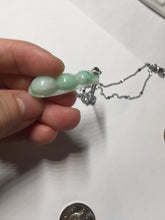Load image into Gallery viewer, Type A 100% Natural sunny green white Three Peas in a Pod(连中三元) Four Seasons Fortune Beans(四季发财豆) jadeite PD1