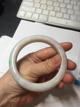 Load image into Gallery viewer, 61.5mm Type A 100% Natural sunny green/light white/purple Jadeite Jade bangle BH124-8036