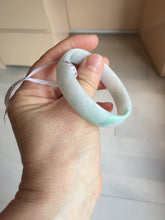 Load image into Gallery viewer, 53.4mm Certified Type A 100% Natural sunny green white thin jadeite Jade bangle AT36-0759