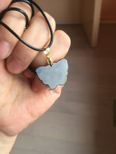 Load image into Gallery viewer, 100% Natural type A black white Wuji(乌鸡) Jadeite Jade butterfly Midnight Bloom(暗夜之花) pendant PF4