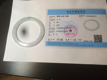 Load image into Gallery viewer, 53.7mm certificated Type A 100% Natural light green/white Jadeite Jade bangle AX104-4213