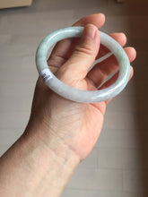 Load image into Gallery viewer, 59mm Certified Type A 100% Natural light green white purple round cut jadeite Jade bangle PB256-3232
