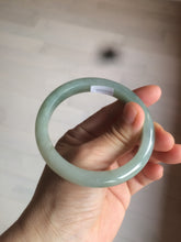 Load image into Gallery viewer, 57.4mm 100% natural Type A icy oily dark green/gray jadeite jade bangle AX59-0336