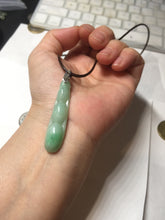 Load image into Gallery viewer, Type A 100% Natural sunny green white Three Peas in a Pod(连中三元) Four Seasons Fortune Beans(四季发财豆) jadeite PD2