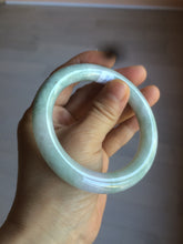 Load image into Gallery viewer, 56.5 mm certificated Type A 100% Natural light green/purple round cut Jadeite Jade bangle S65-4066