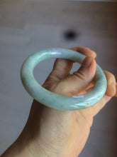 Load image into Gallery viewer, 56.5 mm certificated Type A 100% Natural light green/purple round cut Jadeite Jade bangle S65-4066